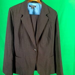 Black multi pinstripe suit